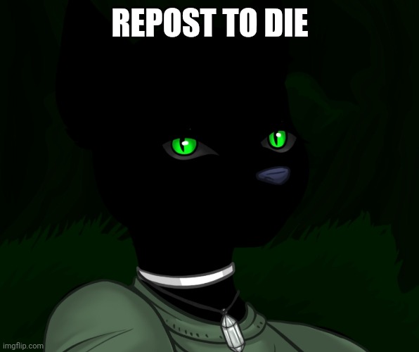 My new panther fursona | REPOST TO DIE | image tagged in my new panther fursona | made w/ Imgflip meme maker
