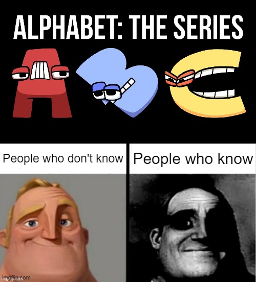 If you know, you know. This ain't no educational video. | People who don't know; People who know | image tagged in people who don't know / people who know meme,alphabet lore | made w/ Imgflip meme maker
