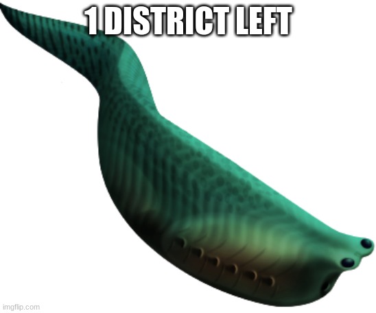 Metaspriggina | 1 DISTRICT LEFT | image tagged in metaspriggina | made w/ Imgflip meme maker