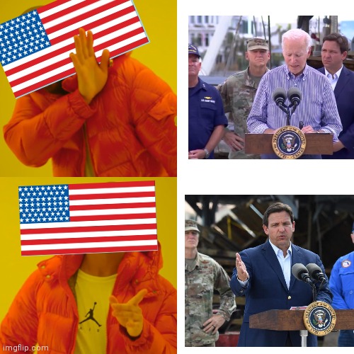 America knows who we need behind that seal | image tagged in memes,drake hotline bling,biden,democrats,florida | made w/ Imgflip meme maker