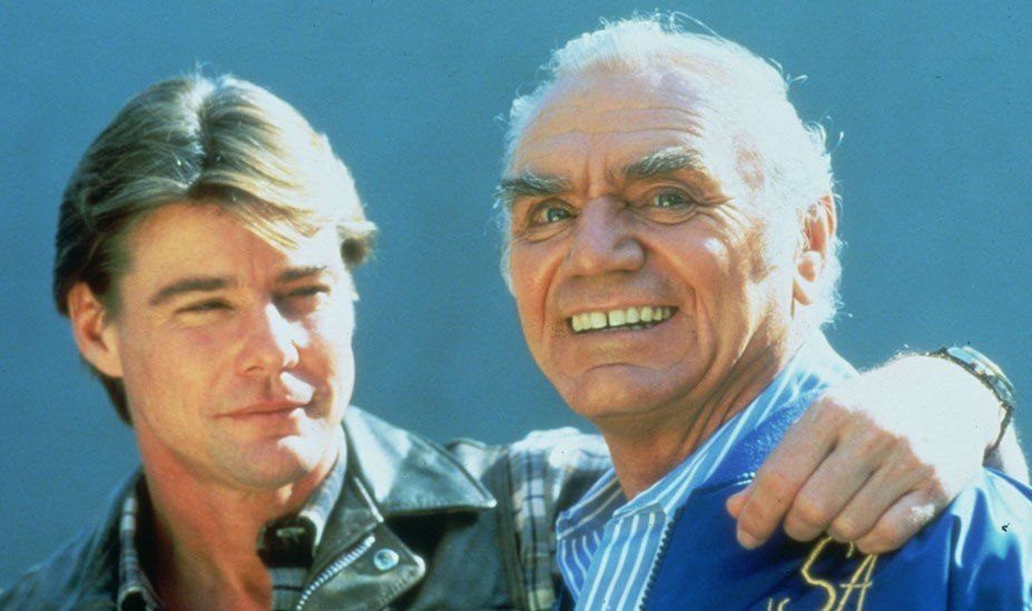 High Quality Jan-Michael Vincent and Ernest Borgnine AirWolf Blank Meme Template