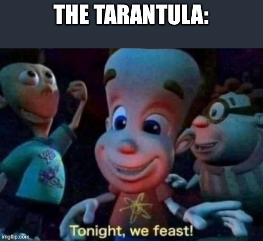 Tonight, we feast | THE TARANTULA: | image tagged in tonight we feast | made w/ Imgflip meme maker
