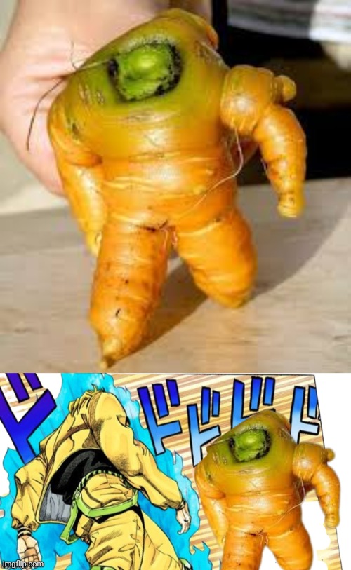 Dio vs. Carrtaro | image tagged in oh you re approaching me,carrot,memes,funny | made w/ Imgflip meme maker