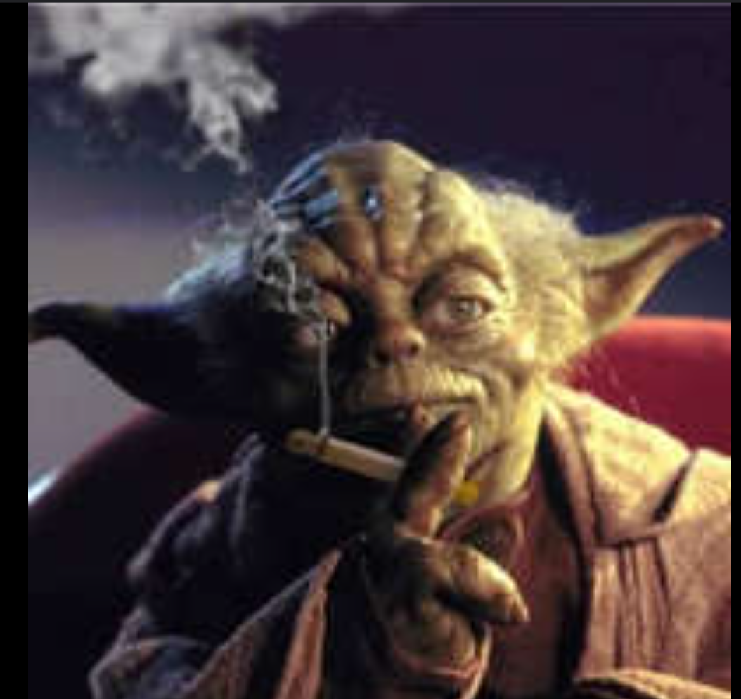 Yoda smoking weed Blank Meme Template