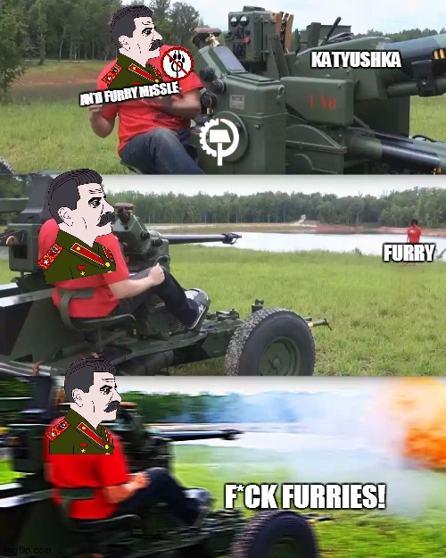 Artillery Meme | KATYUSHKA; ANTI FURRY MISSLE; FURRY; F*CK FURRIES! | image tagged in artillery meme | made w/ Imgflip meme maker