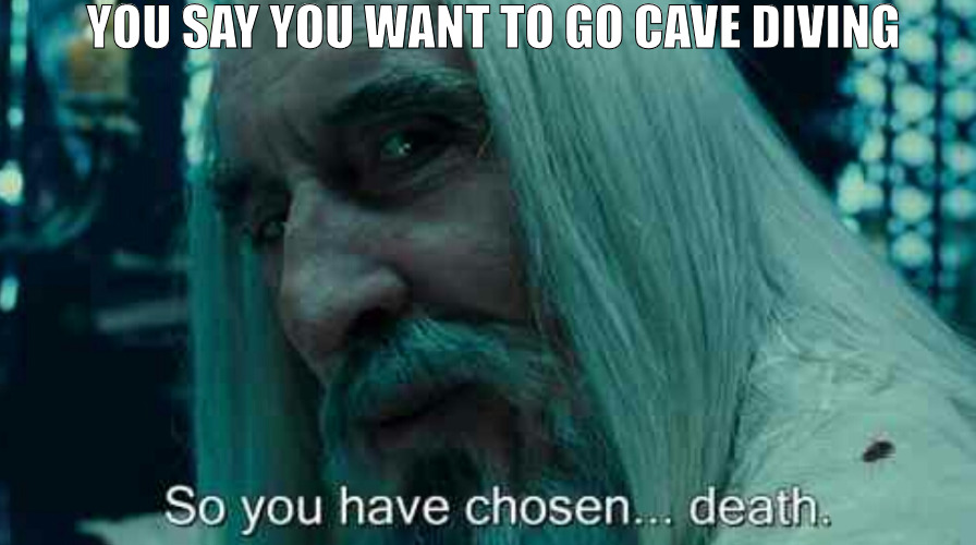 YOUR SUPPOSED TO CHOOSE WISLEY! | YOU SAY YOU WANT TO GO CAVE DIVING | image tagged in so you have chosen death,meme | made w/ Imgflip meme maker