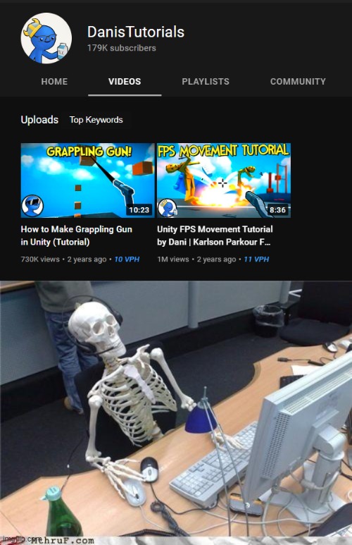 no upload | image tagged in waiting skeleton | made w/ Imgflip meme maker