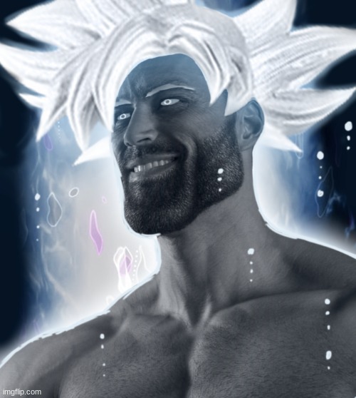 Ultra Instinct Gigachad | image tagged in ultra instinct gigachad | made w/ Imgflip meme maker