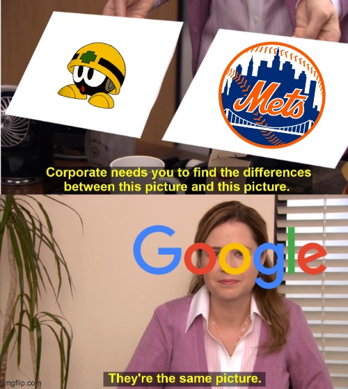 which one is the reals mets? | image tagged in memes,they're the same picture,megaman,mets,sports,baseball | made w/ Imgflip meme maker