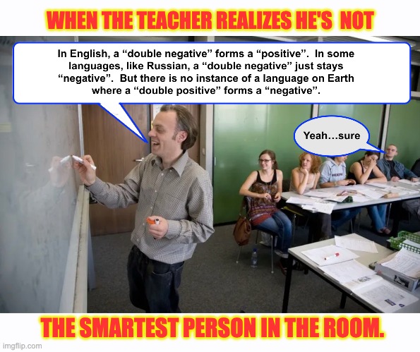 So SHMORT |  WHEN THE TEACHER REALIZES HE'S  NOT; THE SMARTEST PERSON IN THE ROOM. | image tagged in not so fast,smart dog,smort | made w/ Imgflip meme maker
