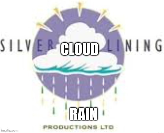 Silver Lining Logo | CLOUD; RAIN | image tagged in silver lining logo | made w/ Imgflip meme maker