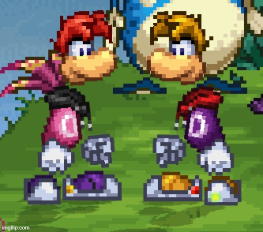 two raymans | made w/ Imgflip meme maker