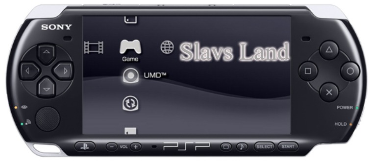 Sony PSP-3000 | Slavs Land | image tagged in sony psp-3000,slavic,slavs land | made w/ Imgflip meme maker