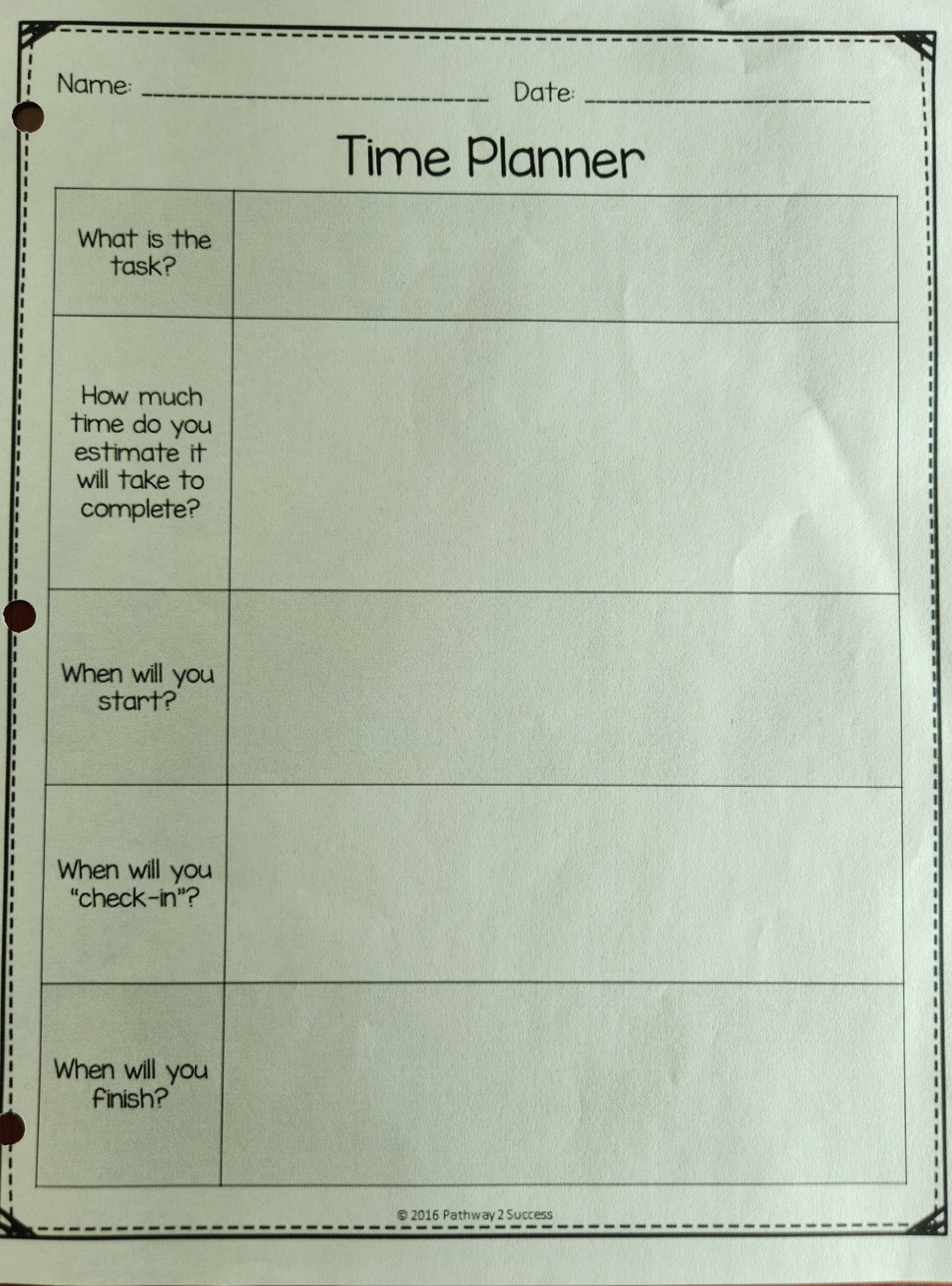 TIME PLANNER Blank Meme Template