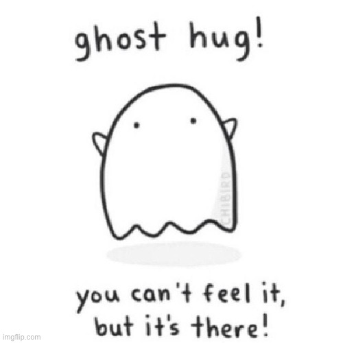 ghost hug! | image tagged in ghost hug | made w/ Imgflip meme maker