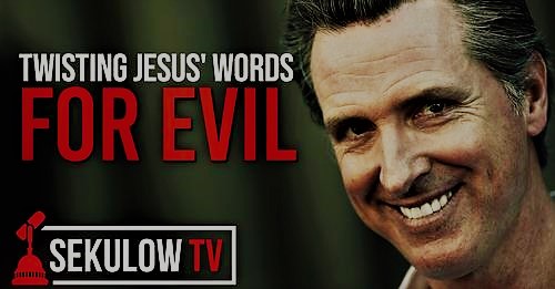 Gavin Newsom doing the devil's work Blank Meme Template