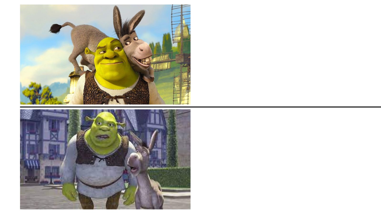 High Quality Sherk y Burro Blank Meme Template