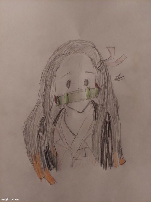 What could I do to improve my drawing of nezuko? | image tagged in demon slayer | made w/ Imgflip meme maker