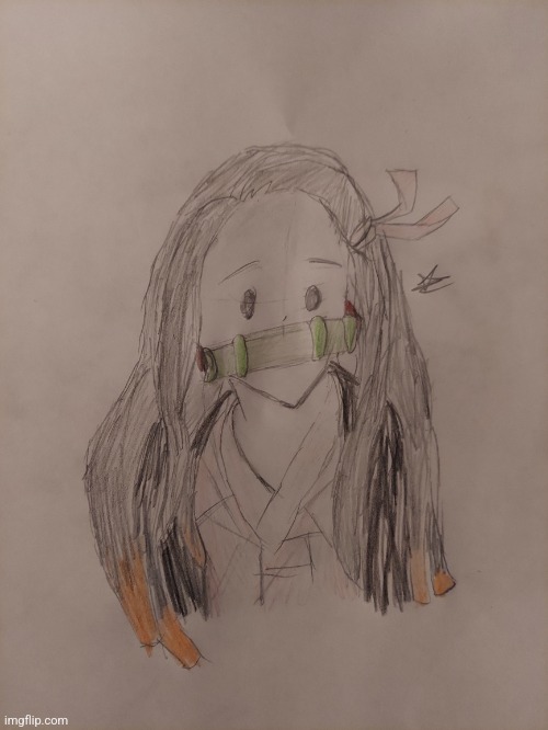 A decent drawing of nezuko | made w/ Imgflip meme maker