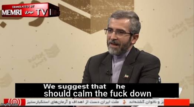 should calm the fuck down | made w/ Imgflip meme maker