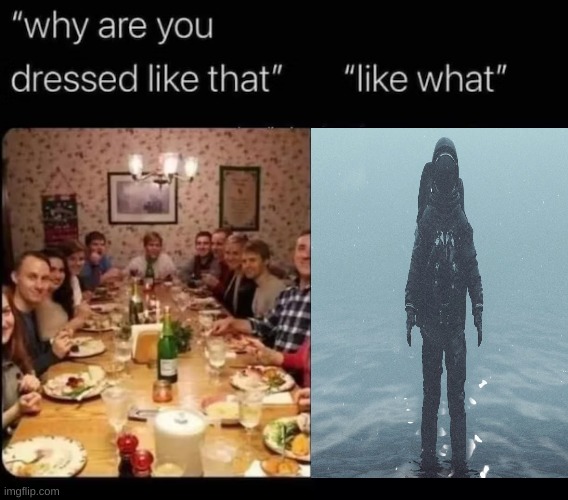 [redacted] | image tagged in why are you dressed like that | made w/ Imgflip meme maker