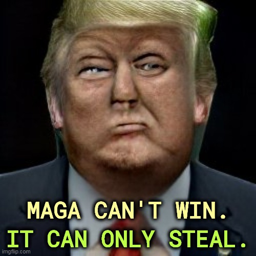 You already know this. | MAGA CAN'T WIN. IT CAN ONLY STEAL. | image tagged in maga,steal,losers | made w/ Imgflip meme maker