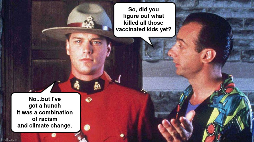 Hunch | So, did you figure out what killed all those vaccinated kids yet? No...but I've got a hunch it was a combination of racism and climate change. | made w/ Imgflip meme maker