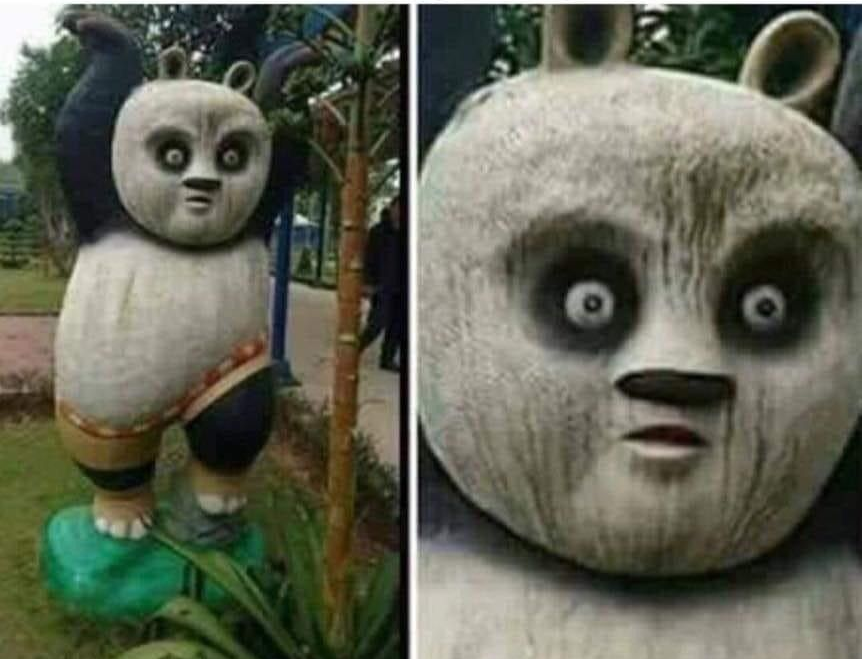 High Quality panda statue Blank Meme Template