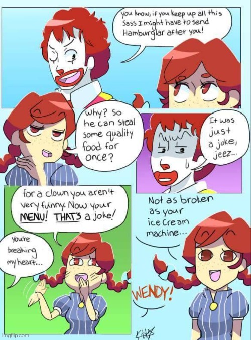 Wendy's using 0.1% of her power (don't really care if it doesn't get featured. I can just post it in the comics stream) | made w/ Imgflip meme maker