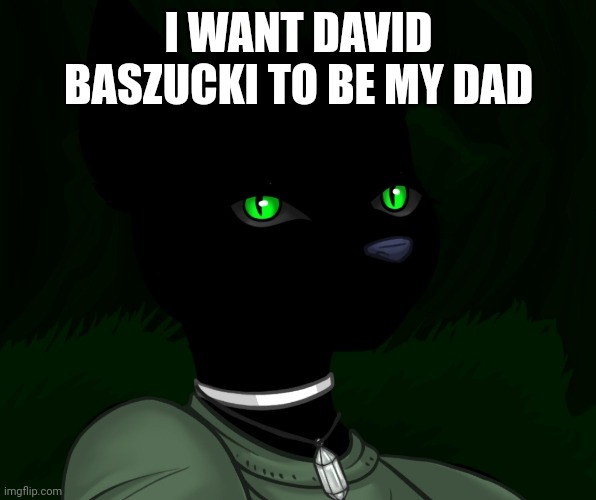 My new panther fursona | I WANT DAVID BASZUCKI TO BE MY DAD | image tagged in my new panther fursona | made w/ Imgflip meme maker