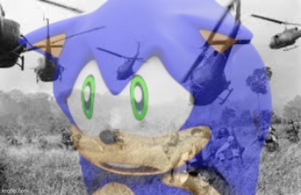 Scared sonic Blank Meme Template