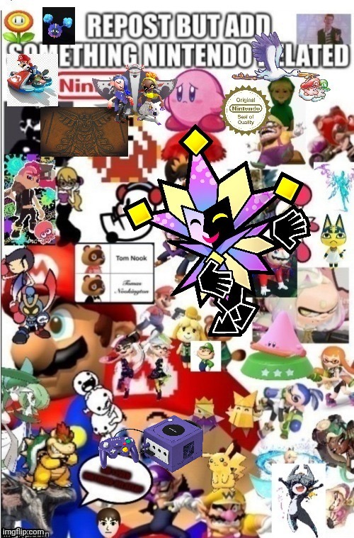 Added The GameCube | image tagged in nintendo,collage,collection,repost,chain,gamecube | made w/ Imgflip meme maker