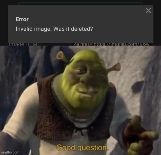 image tagged in shrek good question | made w/ Imgflip meme maker