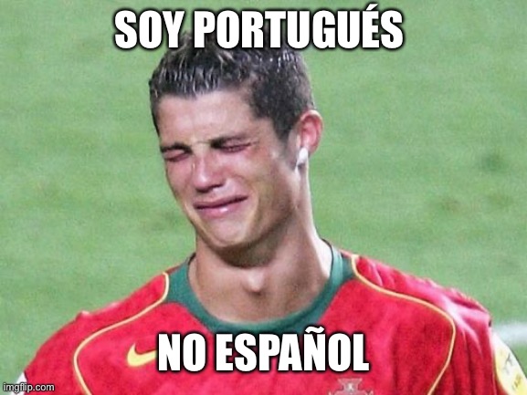 Cristiano Ronaldo Crying | SOY PORTUGUÉS NO ESPAÑOL | image tagged in cristiano ronaldo crying | made w/ Imgflip meme maker
