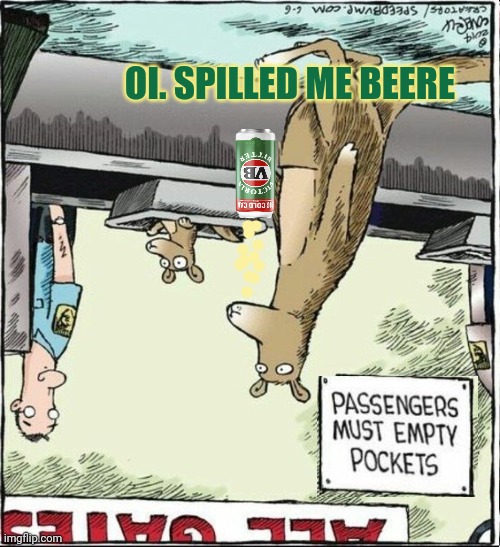 Meanwhile in Australia | OI. SPILLED ME BEERE | image tagged in meanwhile in australia,spilled,my beer,stop it get some help | made w/ Imgflip meme maker