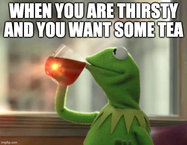 Funniest meme in 2022 | WHEN YOU ARE THIRSTY AND YOU WANT SOME TEA | image tagged in memes,but that's none of my business neutral | made w/ Imgflip meme maker