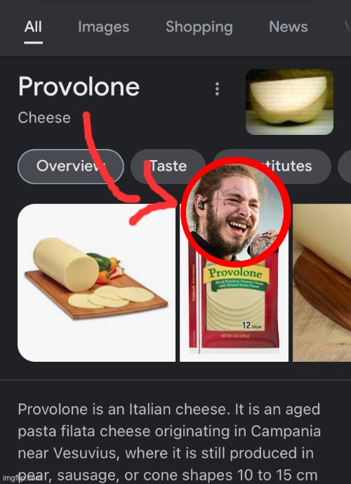 Post Melone - Provolone | image tagged in memes | made w/ Imgflip meme maker