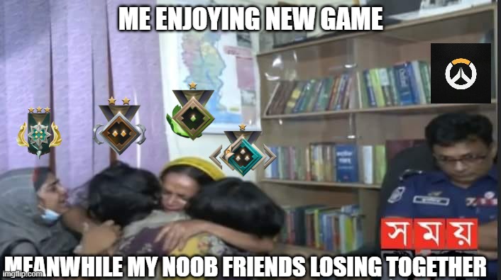 Me playing different game | ME ENJOYING NEW GAME; MEANWHILE MY NOOB FRIENDS LOSING TOGETHER | image tagged in bangladeshi meme,bangladeshi | made w/ Imgflip meme maker