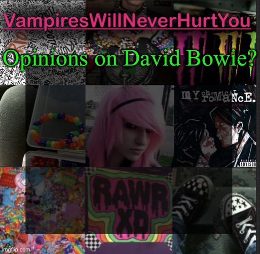 Scemo temp | Opinions on David Bowie? | image tagged in scemo temp | made w/ Imgflip meme maker