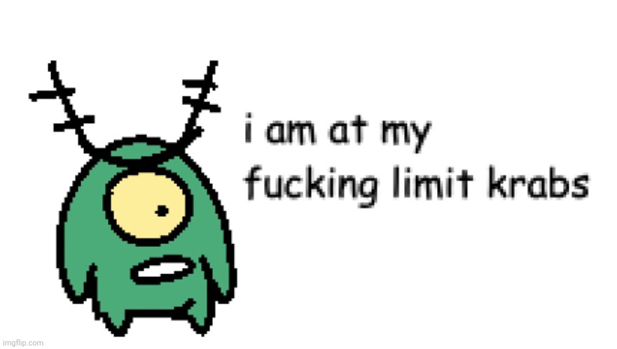 I am at my limit Mr Krabs | image tagged in i am at my limit mr krabs | made w/ Imgflip meme maker