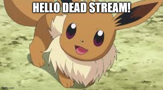 Eevee |  HELLO DEAD STREAM! | image tagged in eevee | made w/ Imgflip meme maker
