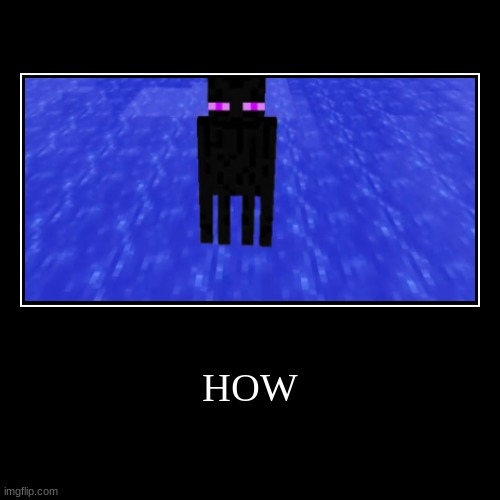 HOW | image tagged in funny,how,what,minecraft memes | made w/ Imgflip demotivational maker