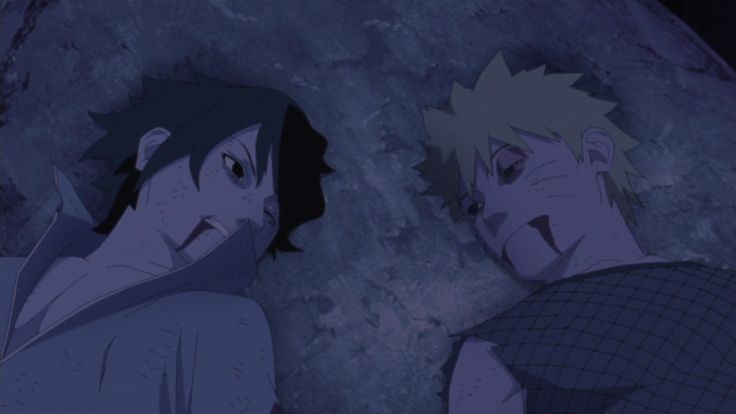 High Quality Sasuke and Naruto After their final fight Blank Meme Template