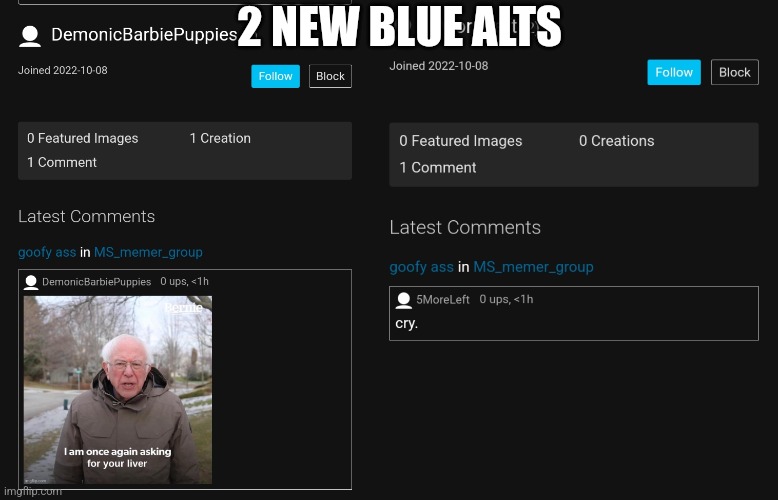 2 NEW BLUE ALTS | made w/ Imgflip meme maker