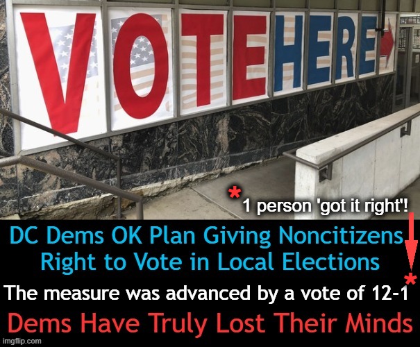 They Only Care About The DemocRat Party & Winning Votes at ANY COST!! Disgusting! | *; 1 person 'got it right'! * | image tagged in politics,dirty politics,democrat party,illegal aliens,voting,americans last | made w/ Imgflip meme maker