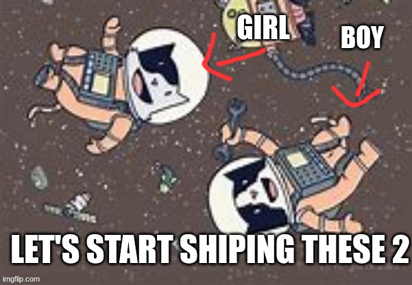 let's a trend! | GIRL; BOY; LET'S START SHIPING THESE 2 | image tagged in oooh,i'm in danger | made w/ Imgflip meme maker
