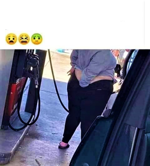 scratch the ass while pumping gas Blank Meme Template