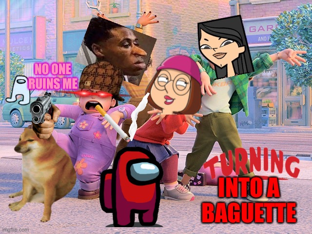 Because I got 5 upvotes | NO ONE RUINS ME; INTO A
BAGUETTE | made w/ Imgflip meme maker