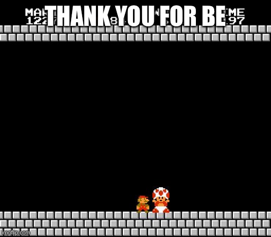 Thank You Mario | THANK YOU FOR BEING WHOLESOME | image tagged in thank you mario | made w/ Imgflip meme maker
