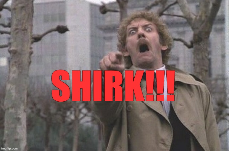 Spotting Shirk | SHIRK!!! | image tagged in body snatchers scream,shirk,islam,muslims,allah,scream | made w/ Imgflip meme maker